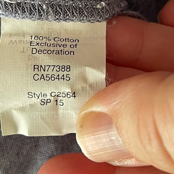 J. Crew factory cotton chambray embroidered long sleeve blouse - Picture 6 of 8